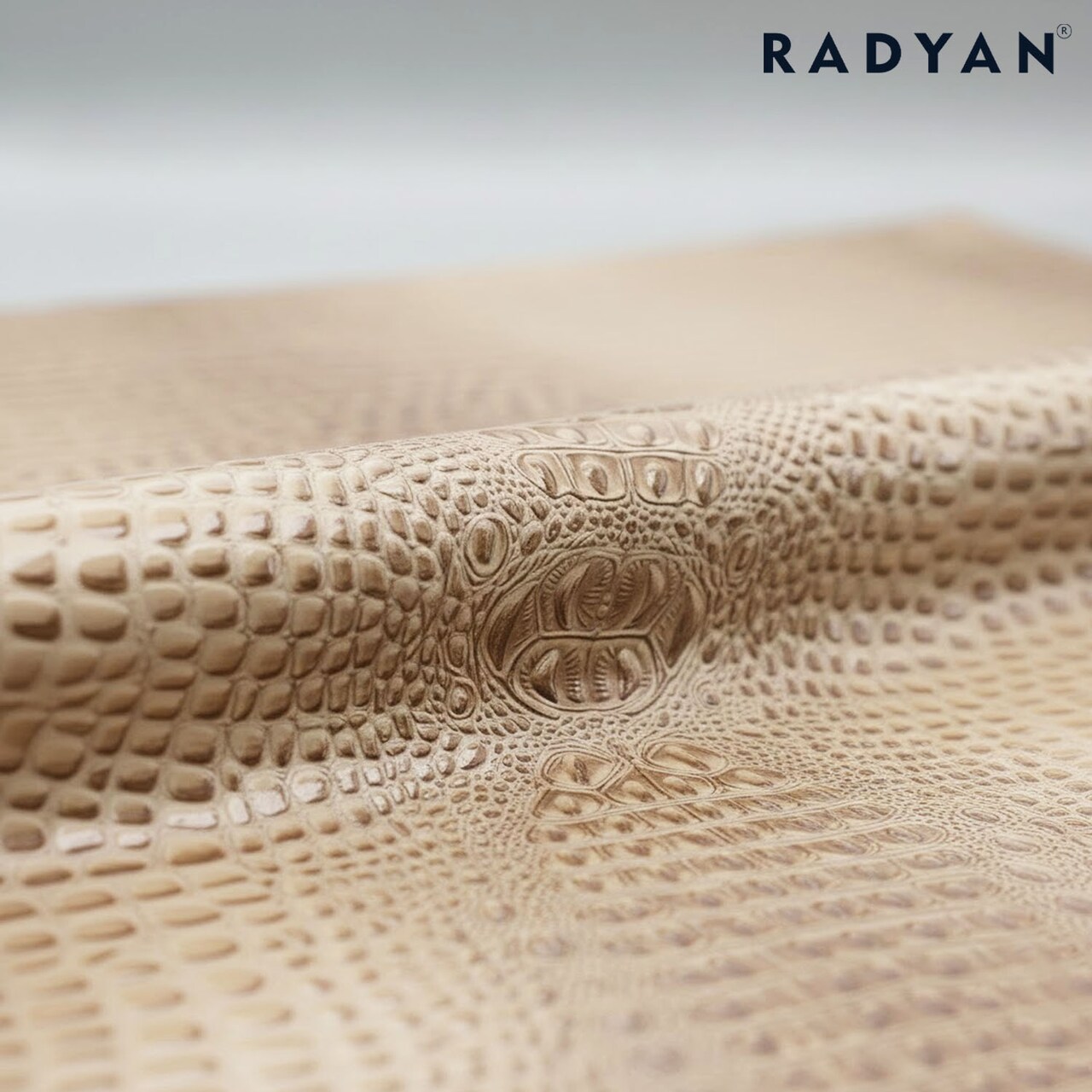 1 Yard 3D Embossed Gator Vinyl Fabric Faux Alligator Upholstery Craft Material Durable 56" Width